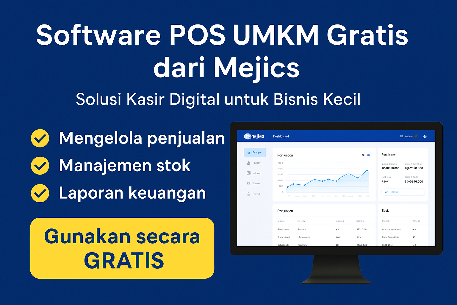 Software POS UMKM Gratis dari Mejics — Solusi Kasir Digital untuk Bisnis Kecil